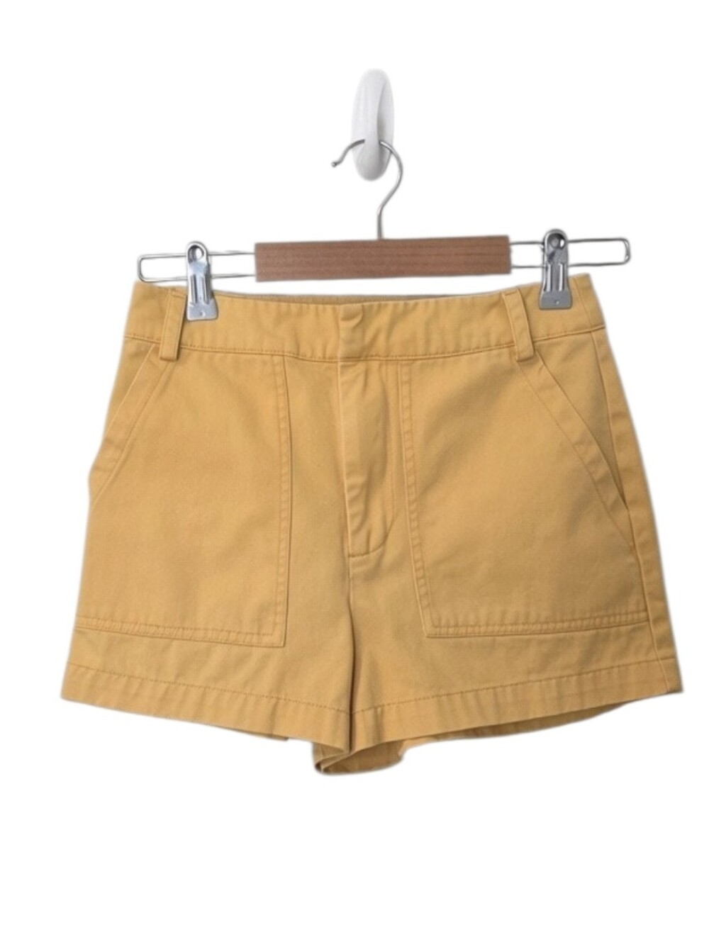 Forever 21 Women’s Small Mustard Yellow High Rise Utility Shorts Cotton